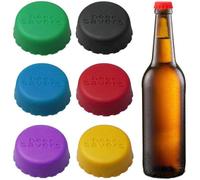 Binnan 12 Pezzi Tappo per Bottiglie in Silicone, Tappo per Bottiglia di Birra Riutilizzabile, Tappi Ecologici in Silicone, Tappi a Corona, per Bottiglie di Birra, Succo di Frutta e Vetro