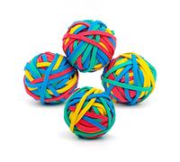 Binnan 4 Pezzi Palla di Elastici Multicolori,Palla di Elastici Palla di Elastici Colorati Rotoli Elastici Gomma