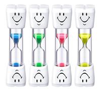 Binnan 4 Pezzi Timer a Clessidra, Smiley Clessidra, Clessidra Bambini, Clessidra Bambini per Spazzolare da Denti Timer, Timers Hourglass, per Ufficio Home And Play (Colori Casuali)