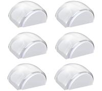 Binnan 6 Pezzi Ferma Porte, Fermaporta Adesivo Protezioni, Fermaporte da Terra, Fermaporta Trasparente per Pareti, Pavimento e Mobili Uso Casa e Ufficio per Proteggere Mobili e Muro