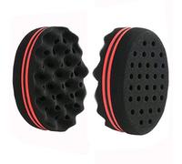 Binnan Afro Curl Sponge Afro Twist Doppia-Superficie Capelli Spugna Curl Sponge Negro Capelli Mossi Nero 2pcs