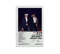 Binnigau Poster musicale con scritta "Rapper Future and Metro Boomin We Don't Trust You", stampa artistica da parete su tela, decorazione per camera da letto, 30 x 45 cm