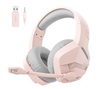 BINNUNE Cuffie Gaming Wireless per PC/Ps5/Ps4, 2,4GHz Wireless+5.3 Bluetooth, Cuffie con Microfono Riduzione del Rumore 7.1 Qualità Audio Senza Perdita di Bassa Latenza, Durata di Oltre 120+ Ore