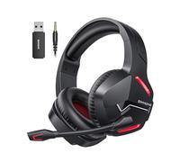 BINNUNE Cuffie Gaming Wireless per PC/Ps5/Ps4, 2,4GHz Wireless+5.3 Bluetooth, Cuffie con Microfono Riduzione del Rumore 7.1 Qualità Audio Senza Perdita di Bassa Latenza, Durata di Oltre 120+ Ore