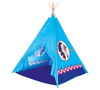 Bino 82818 - TeePee, tenda per bambini di color blu, 4 pareti