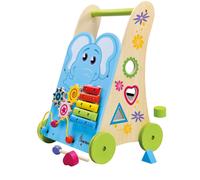 Bino carrello primi passi in legno con elefante