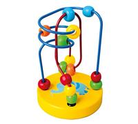 Bino- Labirinto con Perline, Giallo, Multicolore, Small, 84208
