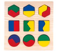 Bino puzzle in legno con forme geometriche