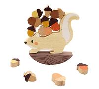 Bino world of toys Gioco di bilanciamento in legno, scoiattolo, giocattolo per bambini dai 3 anni in su, giocattolo impilabile in legno, per imparare l'abilità, lo sviluppo di concentrazione e