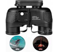 Binocolo 10x50 per osservazione a lunga distanza con telemetro, bussola, prisma BAK4, impermeabile e antiappannamento per birdwatching