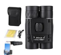 Binocolo - Binocolo portatile pieghevole 500 x 25 compatto HD per adulti e bambini, leggero, ad alto ingrandimento, tascabile per avventure all'aperto, bird watching, concerti e attività per