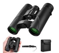 Binocolo compatto per bambini, 10 x 25, piccolo, tascabile, per bird watching, viaggi, osservazione delle stelle, sport all'aria aperta, nero