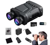 Binocolo con schermo HD, binoculari con visione notturna 4K | Binocolo regolabile 4K a 5 ingranaggi - Occhiali da esposizione HD tascabili con schermo da 3" per sicurezza e osservazioni selvagge