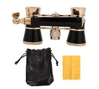 Binocolo da opera 3x25, binocolo da teatro per donne e ragazze, telescopio compatto con ingrandimento 3x e ottiche in vetro BK7, messa a fuoco centrale per spettacoli al chiuso (Nera)