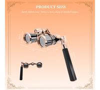 Binocolo da opera nero 3X25 con lenti rivestite, telescopio, occhiali da teatro, manico da donna, regali per donne e ragazze