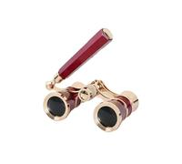 Binocolo da teatro 3x25, binocolo da teatro vintage con manico e catena, mini binocolo compatto for donne e uomini, perfetto for opera, concerti, Broadway, cinema(Red1)