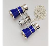Binocolo da teatro 3x25, binocolo da teatro vintage con manico e catena, mini binocolo compatto for donne e uomini, perfetto for opera, concerti, Broadway, cinema(Azure2)