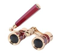 Binocolo da teatro 3X25, mini binocolo compatto con maniglia, per adulti, bambini e donne, regalo rosso