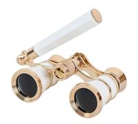 Binocolo da teatro 3X25Mini, binocolo da opera per donne e bambini, con impugnatura regolabile, compatibile con concerti e opere liriche - Bianco