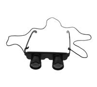 Binocolo da Testa Compatto 3x in Abs, Leggero e Portatile Nero | Prismi a Tetto, Facile da Portare, per Campeggio e Osservazione Fauna Selvatica, Formato Mini
