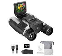 Binocolo digitale con display LCD da 2 pollici con fotocamera 12x32 5MP Scatta Foto Video Recorder Funzione Binocolo Fotocamera con 32GB Memery Card Strap & Pouch
