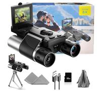Binocolo digitale con fotocamera, zoom digitale 8x, display LCD da 2", fotocamera da 40 MP, video 2,5 K, ideale per concerti, bird watching e avventure all'aria aperta, con scheda SD da 32 GB, S554