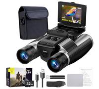 Binocolo digitale LCD da 2,4 pollici con fotocamera per adulti, 12 x 32 48 MP 2.5 K Video Photo Recoder per bird watching, caccia, concerti e giochi sportivi, 32 G