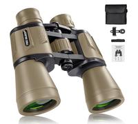 Binocolo militare da 20 x 50 per adulti con adattatore per smartphone, compatto e impermeabile, per birdwatching, caccia, concerti, viaggi, teatro con lente BAK4 Prism FMC, fango