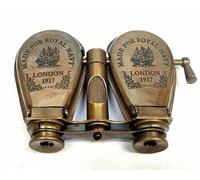 Binocolo nautico vintage in ottone antico