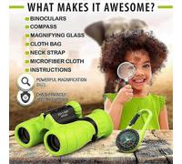 Binocolo per bambini 8x21 con prisma BAK4, ideale per campeggio e viaggi.