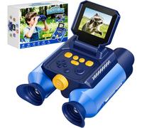 Binocolo per bambini con visione notturna, giocattoli per esplorazione della natura con schermo IPS da 2,4 pollici, zoom ottico 10X, fotocamera digitale FHD da 48 MP, giocattolo STEM per ragazzi e