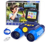 Binocolo per Bambini con Zoom Ottico 10x e Fotocamera - Foto da 48 MP e Ripresa Video in 1080P, Visione Notturna fino a 25 m, Adatto dai 3 Anni in su, Ideale per Osservazione Animali e Outdoor | Blu