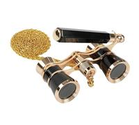 Binocolo per occhiali da opera - Binocolo da concerto 3 x 25, design retrò compatto, mini binocolo, maniglia regolabile con catena, occhiali da teatro portatili, mini binocolo per cinema, viaggi,