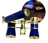 Binocolo per Opera 3x25 con Manico e Catena | Pezzo da Collezione per Teatro e Corse | Compatto e Leggero per Concerti, Opera, Cosplay e Party a Tema(Azure2)