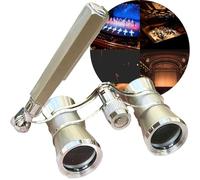 Binocolo per Opera 3x25 con Manico e Catena | Pezzo da Collezione per Teatro e Corse | Compatto e Leggero per Concerti, Opera, Cosplay e Party a Tema(Champagne1)