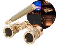Binocolo per Opera 3x25 con Manico e Catena, Stile Vintage - Compatto e Leggero, il Binocolo Mini Definitivo per Lirica, Concerti, Broadway e Cinema(Champagne2)
