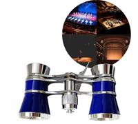 Binocolo per Opera 3x25 con Manico e Catena, Stile Vintage - Compatto e Leggero, il Binocolo Mini Definitivo per Lirica, Concerti, Broadway e Cinema(Azure1)