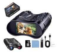 Binocolo per visione notturna 4K, binocolo per visione notturna a infrarossi, per adulti, con scheda TF da 32 GB, può salvare foto e video da 3,2 pollici, binocolo notturno con schermo grande da 3,2