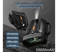 Binocolo per visione notturna 4K con schermo da 4,0 pollici Zoom digitale 10X con luce tattica 5000mAh Occhiali per visione notturna a infrarossi per il campeggio