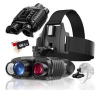 Binocolo per Visione Notturna Montabile Su Casco Luce Bianca Bussola Retroilluminazione dei Tasti per Adulti Zoom 8X Infrarossi Raggio Visivo di 1312ft Registrazione Video 4K NGV per Casco