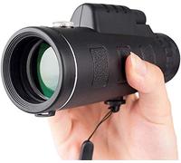 Binocolo portatile ad alta potenza, telescopio monoculare, prisma impermeabile a prova di nebbia, telescopio monoculare con zoom, lente in vetro ottico completamente versatile, con clip per