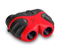 Binocolo portatile per bambini, 8 x 21 esterni, per osservare le stelle, osservazione della natura, regalo 2020, binocolo per bird watching (rosso)