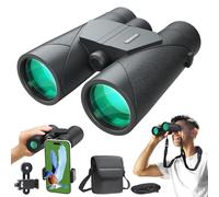 Binocolo professionale HD 15X45 per adulti ad alta potenza con adattatore per telefono, binocolo impermeabile IPX7 con grande oculare per ospitare bird watching, escursionismo, caccia, nave da