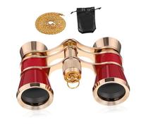 Binocolo Vintage 3x25 in Lega di Alluminio, Compatto | Sport e Natura, Set 1 Pezzo Borsa, Stile Retrò Catena, per Ragazzo Ragazza