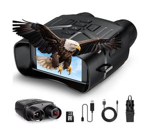 Binocolo Visione Notturna 4K 36MP, Relassy HD Visore Notturno Digitale Infrarossi con 3.0" TFT HD LCD, Ricaricabile 4000mAh, Zoom Digitale 5X, Per Caccia, Birdwatching, Campeggio, con Scheda 32GB
