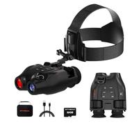 Binocolo Visore Notturno 300m: Montaggio sulla Testa - Night Vision FHD 1080p - Visione Notturna 5X Digitale Zoom - Regali Di Caccia Per Uomini/Papà/Marito - Campeggio