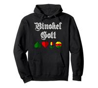 Binokel Dio Gioco di Carte Giocatore Binokel Benoggl Schwabe Felpa con Cappuccio