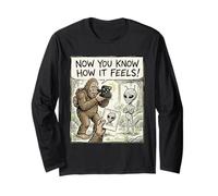 BiNow Sai Come Ci Si sente Alien Bigfoot Maglia a Manica