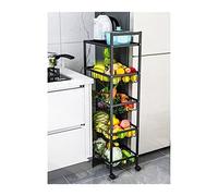 BinOxy Scaffalatura Scaffale portaoggetti for fessure da cucina Carrello multistrato Scaffale for frutta e verdura Scaffale portaoggetti for frigorifero stretto Scaffale Cucina (Color : D)