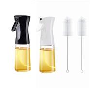 BinPhorm Nebulizzatore Olio,2 PCS Spruzzatore Olio 220ml Oliera Spray per Friggitrice ad Aria con Spazzole Vetro Spruzzino Olio da Cucina per BBQ Cucinare Forno Grigliare Insalata